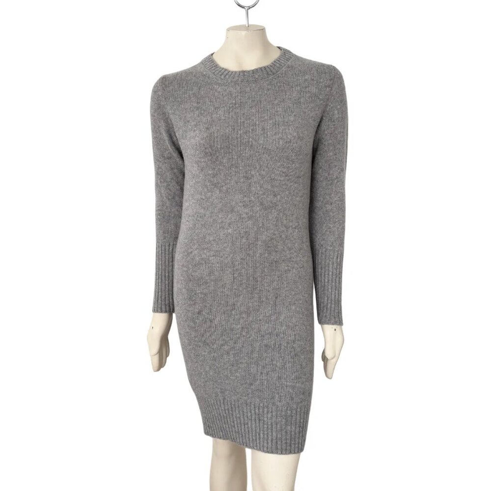 ISABELLA OLIVER Wool Cashmere Crewneck Sweater Dress in Gray Heather  SZ 6